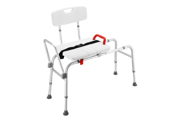 Adjustable Sliding Bath Chair with Safety Lock & Belt