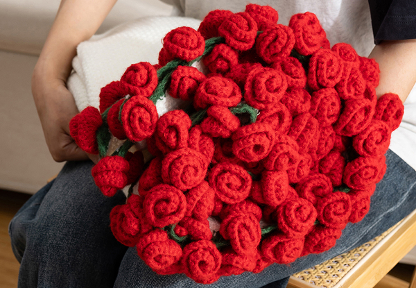 Crochet Flower Knitted Throw Blanket - Available in Two Styles & Three Sizes
