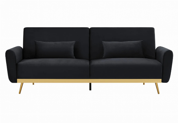 Limpley Elegant Velvet Sofa Bed - Available in Four Colours