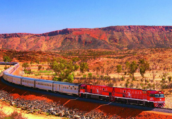 Per Person Twin-Share Six-Night Outback Adventure incl. International Flights, The Iconic Ghan & Accommodation in Darwin & Adelaide