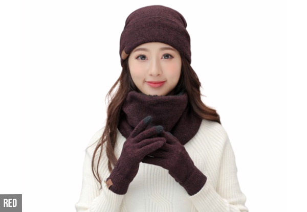 Beanie, Gloves & Scarf Set - Three Colours Available with Free Delivery
