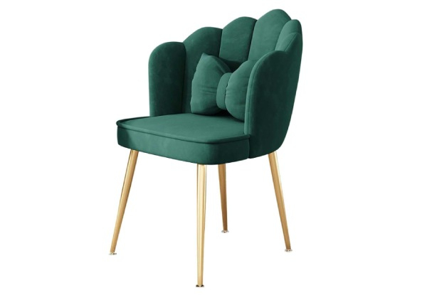 Two-Piece Velvet Dining Chair Set - Three Colours Available