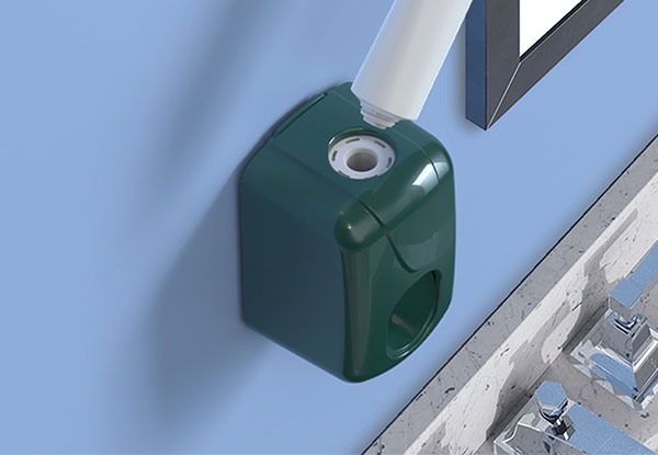 One-Piece Green Automatic Toothpaste Dispenser - Option for Two-Pieces