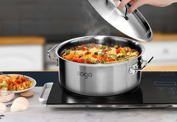 SOGA 17L Stainless Steel Stock Pot