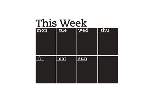 Weekly Planner Blackboard Sticker - Option for Two-Pack