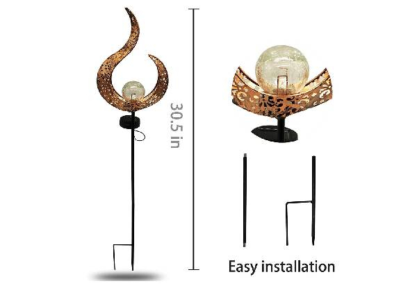 Outdoor Solar Hollow Flame Light