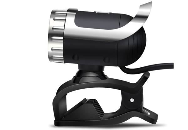 USB Webcam with Built-in Microphone & Clip