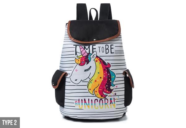 Printed School Backpack - Two Styles Available