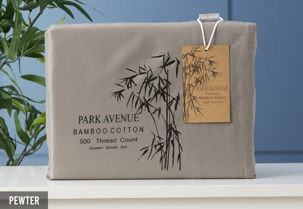 500TC Bamboo Cotton Sheet Set - Available in Eight Colours & 11 Sizes