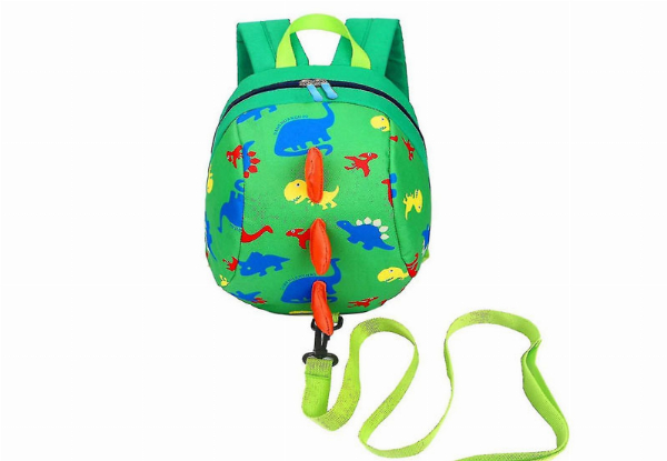 Dinosaur Anti-Lost Toddler Backpack with Leash - Four Colours Available