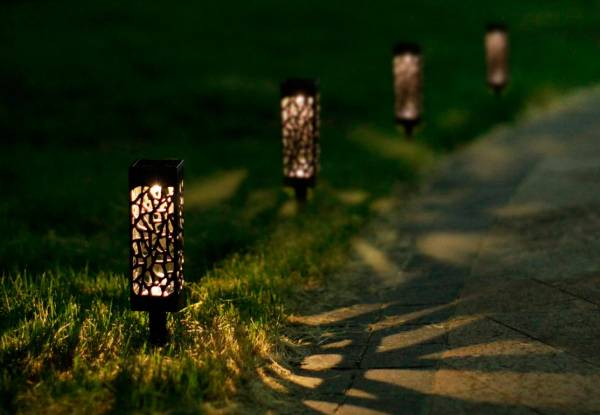Six-Piece Solar-Powered LED Garden Lights