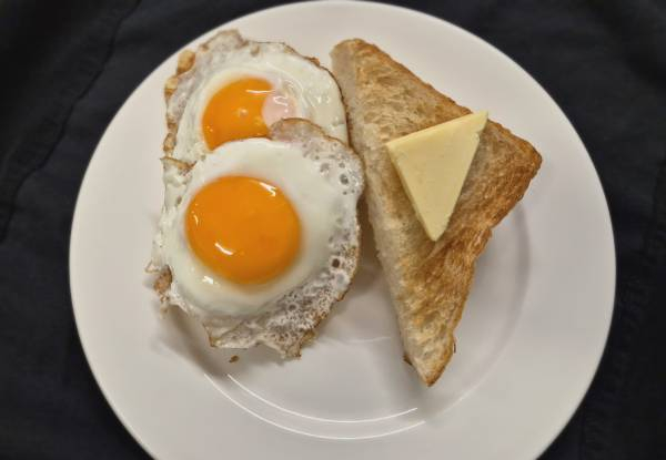 Eggs On Toast - Choice of Fried, Poached, or Scrambled - Valid 7 Days 9am to 12pm