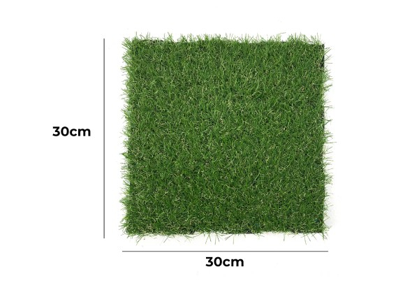 12-Piece 20mm Multi-Colours Artificial Grass Tiles