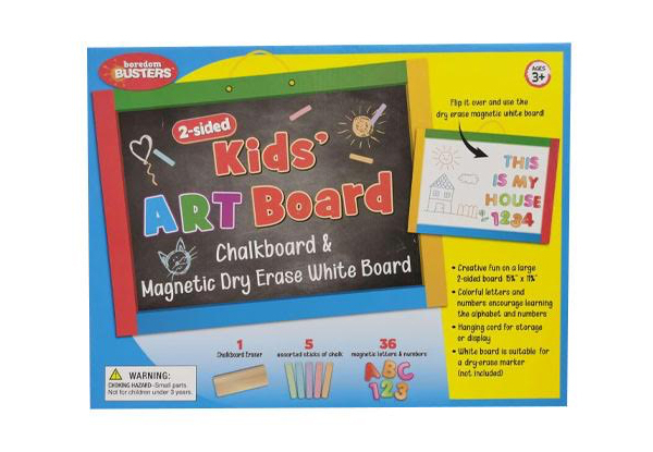 Double-Sided Chalkboard & Magnetic Whiteboard Set