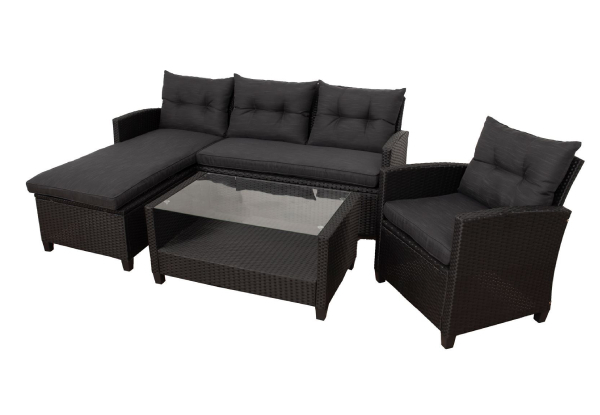 Aurora Rattan Outdoor Sofa & Coffee Table Set