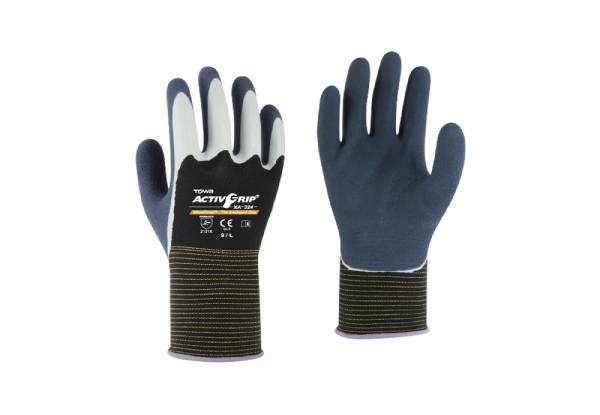 One Pair of Seamless Nylon Gardening Gloves with Anti Slip Finger - Two Sizes Available