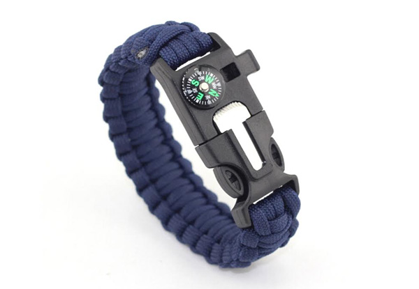 Two-Pack of Paracord Survival Bracelets with Free Delivery - Option for Four-Pack Available