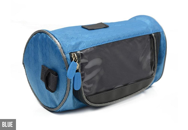 Water Resistant Bicycle Bag with Plastic Cover for Touch Screen Devices - Four Colours Available with Free Delivery