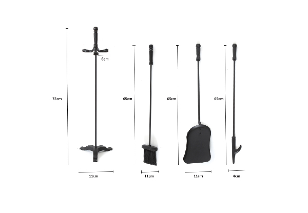 Traderight Four-Piece Fireplace Tool Set