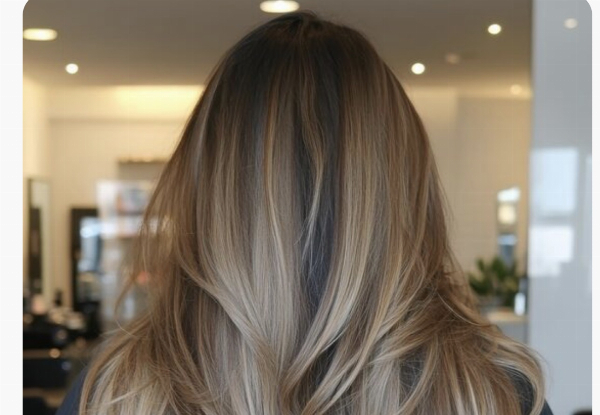 Hair Colour Package with Toner, Treatment, Head Massage, Trim, & Blow Wave Finish - Options for Half Head of Foils, Full Head of Foils, or Balayage
