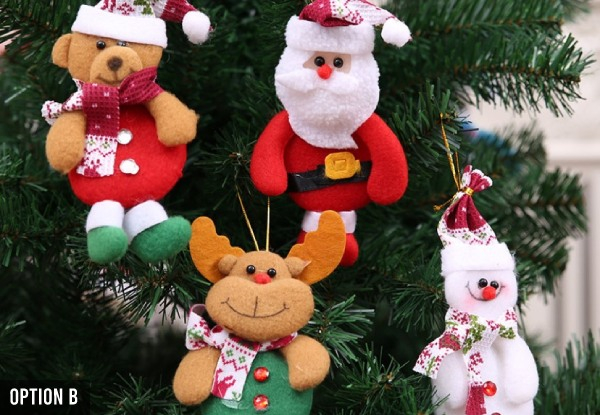Four-Pack Christmas Friends Tree Ornaments - Three Styles Available