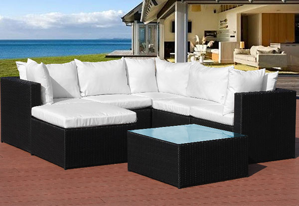 $799 for Seven Piece Outdoor Rattan Sofa & Table Set