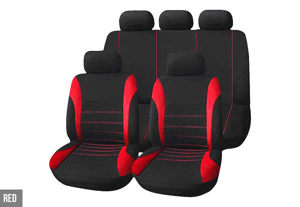 Nine-Piece Universal Car Seat Cover - Three Colours Available