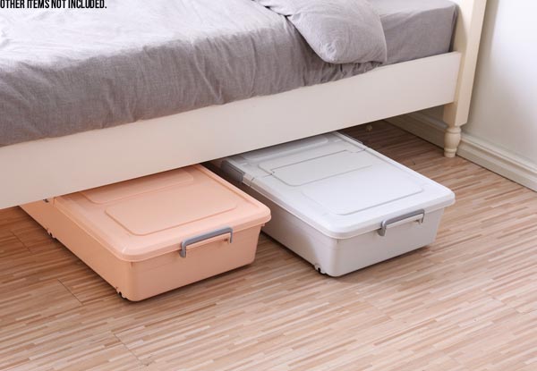 Under Bed Plastic Storage Organiser - Two Colours Available