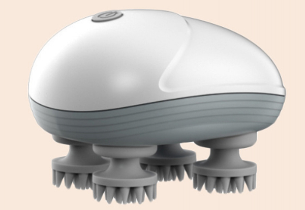 Cordless Electric Head & Scalp Massager with Four Kneading Nodes