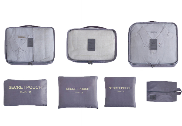 Seven-Piece Travel Storage Bag Set - Six Colours Available