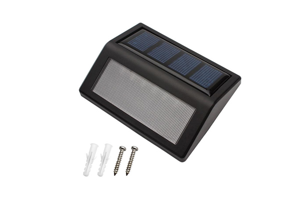 Two LED Solar Powered Steel Stair Lights - Option for Four