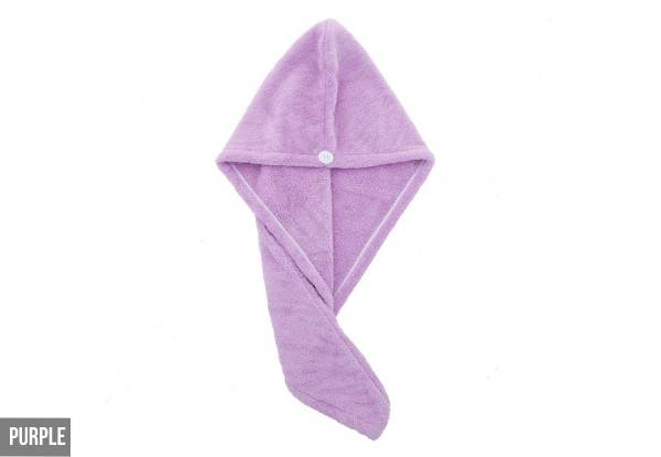 Fast Drying Hair Wrap Towel - Three Colours Available & Option for Two-Pack