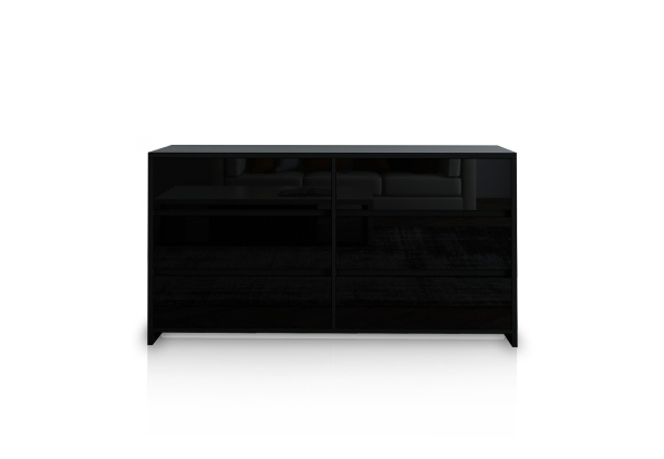 Six-Drawer High Gloss Chest Dresser - Three Colours Available