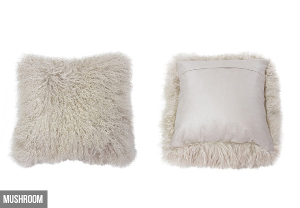 Genuine Premium Mongolian Sheep Wool Filled Cushion - Nine Colours Available
