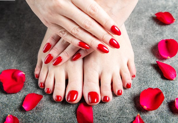 Gel Polish Manicure - Options for Pedicure, SNS Removal & Gel Polish Manicure, Gel Polish Removal & Reapplication, Deluxe Spa Pedicure with Gel Polish or an Ultimate Indulgence Pedicure