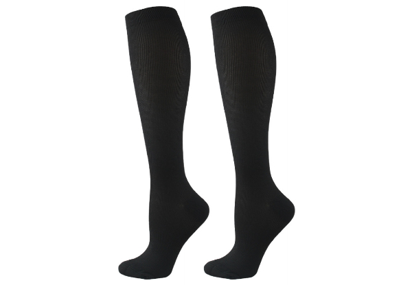 Three-Pair of Knee High Compression Socks - Available in Three Sizes