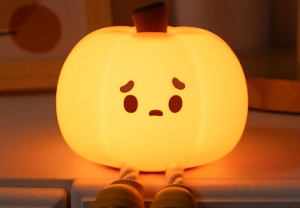 Cute Silicone Pumpkin Night Light - Option for Two-Pack