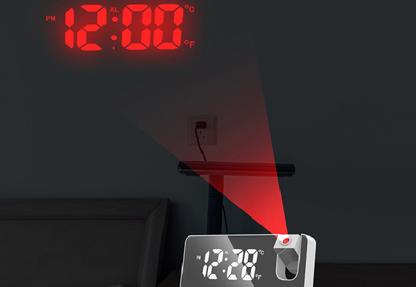 Large Screen Display LED Projection Clock - Two Colours Available