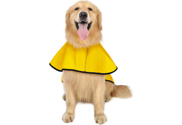 Reflective Adjustable Hooded Dog Rain Coat - Eight Sizes Available