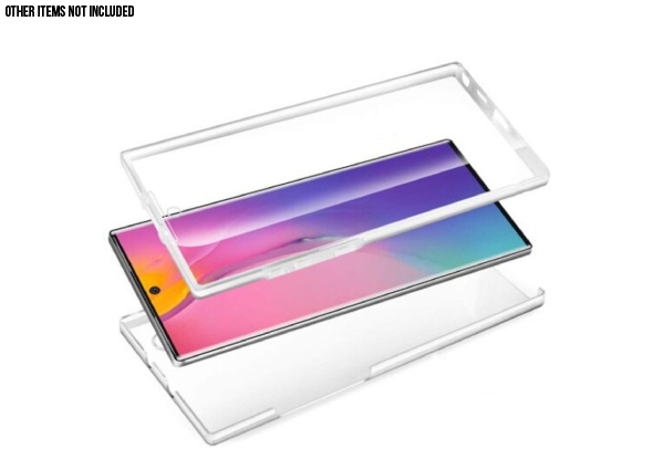 Two-in-One 360 Degree Transparent Protection Phone Case Compatible with Samsung Galaxy Note 10 Plus