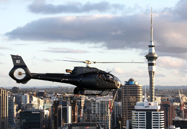 Scenic Helicopter Flight Over Auckland City for One Person - Option for Two People - Valid from 2nd January 2022