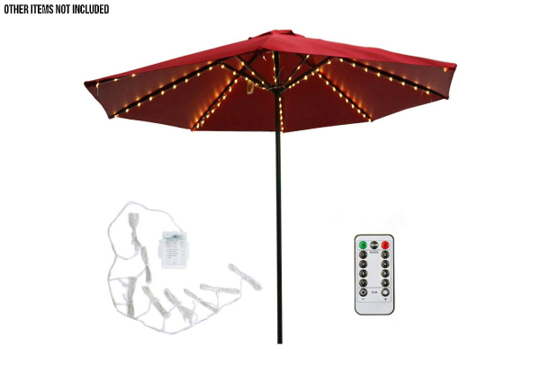 104-LED Umbrella String Lights incl. Remote Control - Two Colours Available