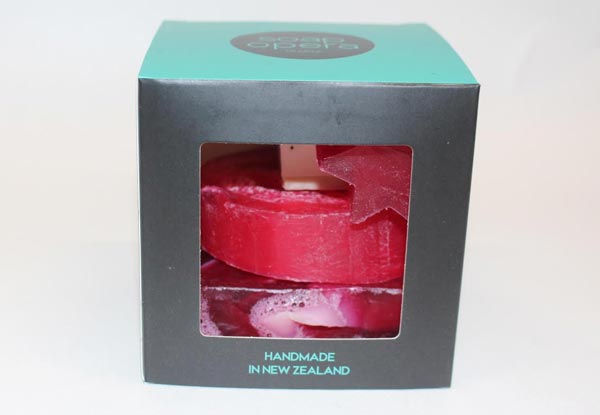 NZ Made Soap Opera Raspberry Soap Gift Set - Cruelty Free