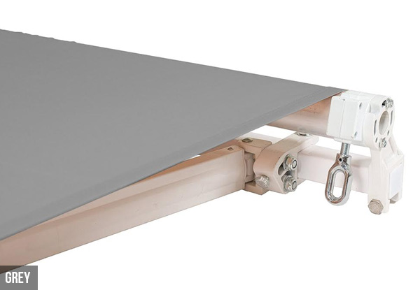 Retractable Folding Arm Awning - Four Sizes & Three Colours Available