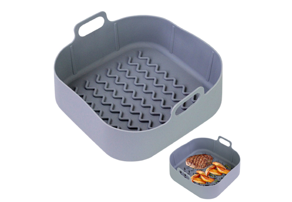 Reusable Silicone Air Fryer Basket Tool Tray