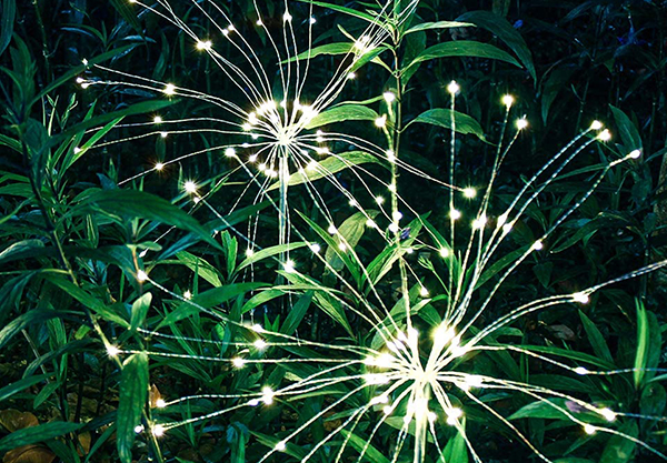 90-LED Solar-Powered Garden Firework Lights - Available in Three Light Colours & Option for 120 & 150-LED