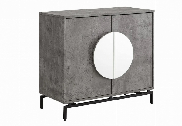 Two-Door Modern Lounge Cabinet with Wine Rack