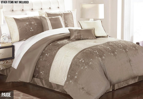 Seven-Piece Comforter Set - Three Sizes & Two Styles Available