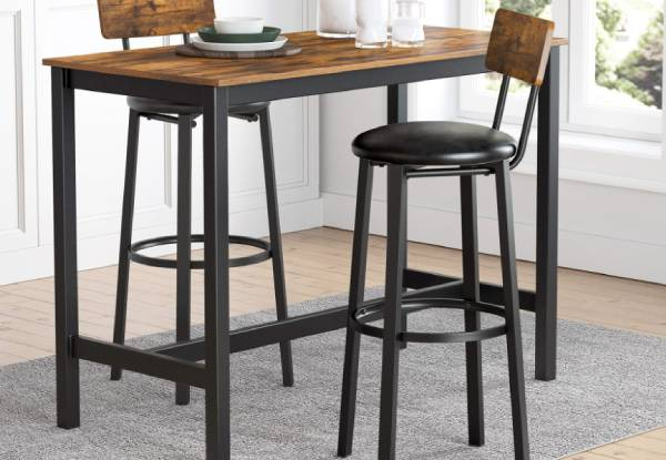 Two-Pack Vasagle Bar Stool with Footrest