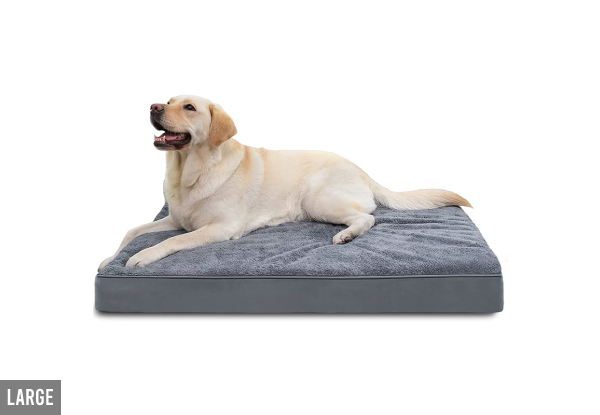 Egg-Crate Foam Dog Bed with Removable Washable Cover - Available in Three Sizes